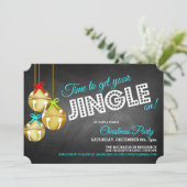 Jingle Bells - Uitnodiging voor kerstfeest (Staand voorkant)