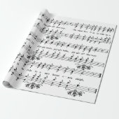 Jingle Bells vel Music-kerstpapier voor kerstkaart Cadeaupapier (Uitgerold)