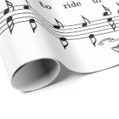 Jingle Bells vel Music-kerstpapier voor kerstkaart Cadeaupapier (Rol Hoek)