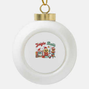 Jingle Bells Verpleegster, Kerstverpleegster, Grap Keramische Bal Ornament