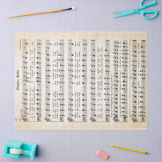 Jingle Bells-weefselpapier en ontkoppelingspagina Tissuepapier (Craft)