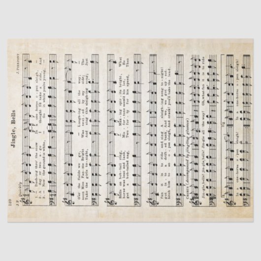  Jingle Bells-weefselpapier en ontkoppelingspagina Tissuepapier (Voorkant)