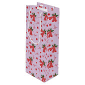 Jingle Bells Wijn Cadeautas (Voorkant Gekanteld)