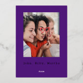 Jingle Bells Winter Branch Snowflake Kerstmis Folie Feestdagenkaart (Achterkant)