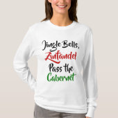 Jingle Bells, Zinfandel, Pass the Cabernet T-shirt (Voorkant)
