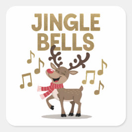 Jingle Bells Zingende Rendier Stickers