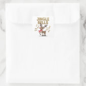 Jingle Bells Zingende Rendier Stickers (Tas)