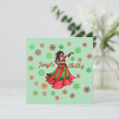 Jingle Belly Dancer Kaart (Staand voorkant)
