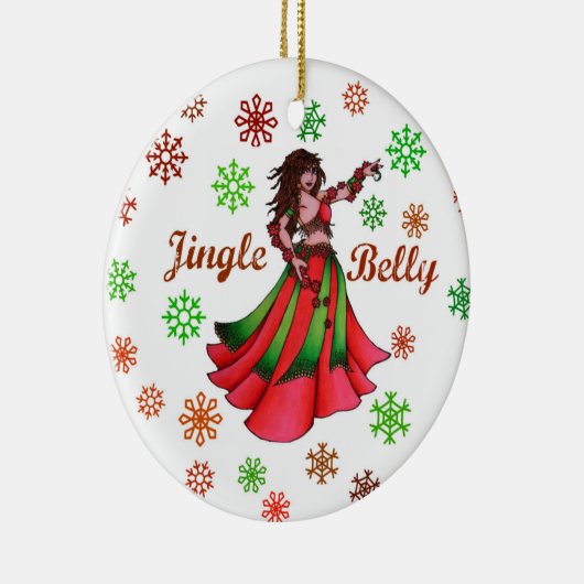 Jingle Belly Dancer Keramisch Ornament (Rechts)