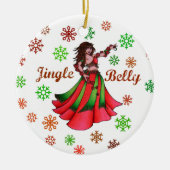 Jingle Belly Dancer Keramisch Ornament (Voorkant)