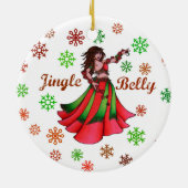 Jingle Belly Dancer Keramisch Ornament (Achterkant)