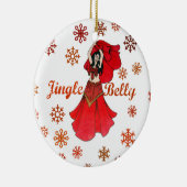Jingle Belly Dancer Kerstmis Keramisch Ornament (Rechts)