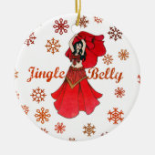 Jingle Belly Dancer Kerstmis Keramisch Ornament (Voorkant)