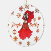 Jingle Belly Dancer Kerstmis Keramisch Ornament (Links)