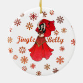 Jingle Belly Dancer Kerstmis Keramisch Ornament (Achterkant)