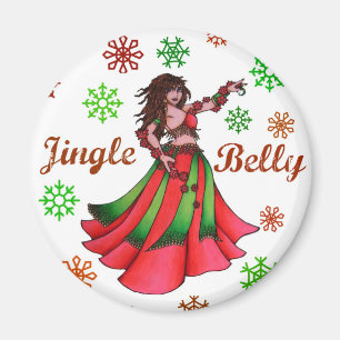 Jingle Belly Dancer Originele Kunst Magneet