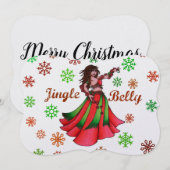 Jingle Belly  Feestdagenkaart (Voorkant / Achterkant)