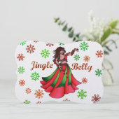Jingle Belly  Feestdagenkaart (Staand voorkant)