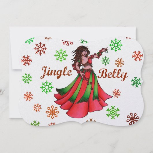 Jingle Belly  Feestdagenkaart (Voorkant)