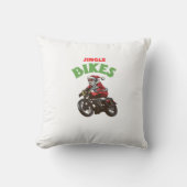 Jingle Bikes Grappig Kerstmis Kussen (Voorkant)