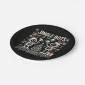 Jingle Bots Feestelijke vakantie Robots met Santa Papieren Bordje (Gekanteld)