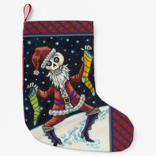 JINGLE BOTTEN SANTA, HOLIDAY SKELETON, SPOOKY KLEINE KERSTSOK
