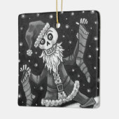 JINGLE BOTTEN SANTA, HOLIDAY SKELETON & STOCKINGS KERAMISCH ORNAMENT (Links)