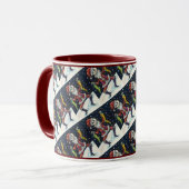 JINGLE BOTTEN SANTA, HOLIDAY SKELETON & STOCKINGS MOK (Voorkant links)