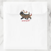 Jingle Cairn Kerstmis Ronde Sticker (Tas)