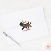 Jingle Cairn Kerstmis Ronde Sticker (Envelop)