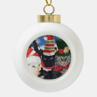 Jingle Cat Collectie Keramische Bal Ornament