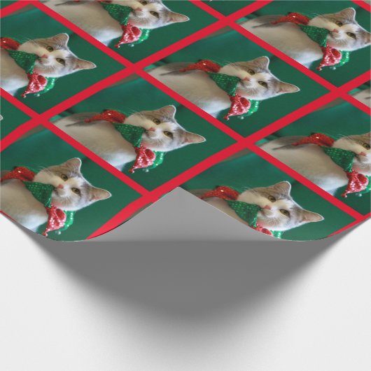 Jingle Cat Kerstmis Cadeaupapier (Hoek)