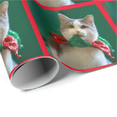 Jingle Cat Kerstmis Cadeaupapier (Rol Hoek)