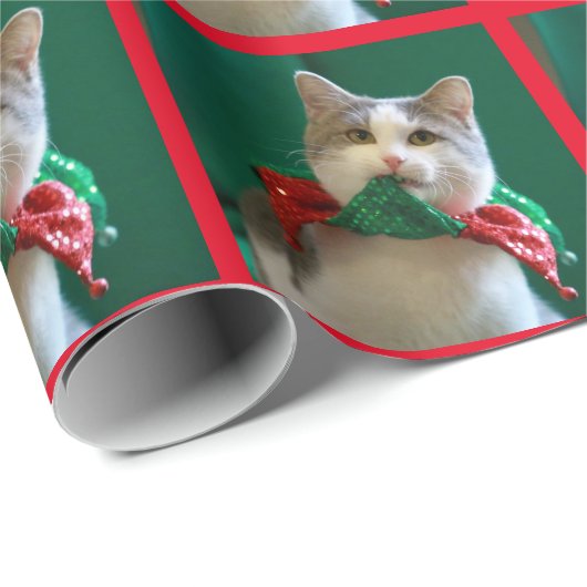 Jingle Cat Kerstmis Cadeaupapier (Rol Hoek)