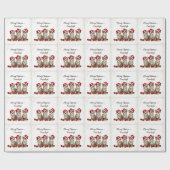 Jingle Cats Meowy Kerstmis op maat Cadeaupapier (Vlak)