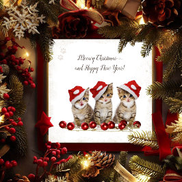Jingle Cats Meowy Kerstmis Persoonlijk Feestdagenkaart