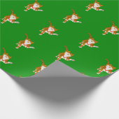 Jingle Claws Cat Holiday Wrapping Paper Cadeaupapier (Hoek)