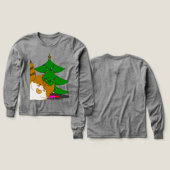 Jingle Claws & Christmas Tree Kids Long Sleeve T (Voorkant /achterkant)