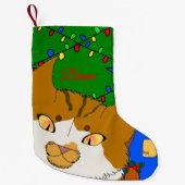 Jingle Claws Custom Holiday Stocking Kleine Kerstsok (Voorkant)