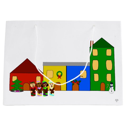 Jingle Claws Holiday Gift Bag Groot Cadeauzakje (Voorkant)