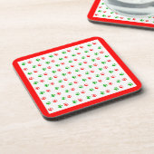 Jingle Claws Holiday Pawprint Coaster Set of 6 Bier Onderzetter (Linkerzijde)