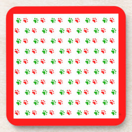 Jingle Claws Holiday Pawprint Onderzetter Set van