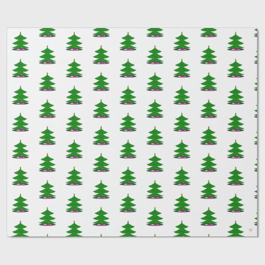 Jingle Claws Holiday Tree Wrapping Paper Cadeaupapier (Vlak)