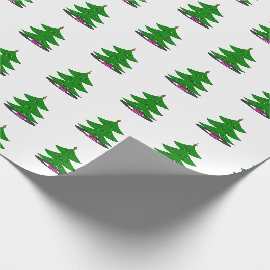 Jingle Claws Holiday Tree Wrapping Paper Cadeaupapier (Hoek)