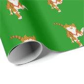 Jingle Claws Katten Kerst Inpakpapier (Rol Hoek)