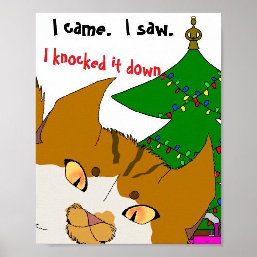 Jingle Claws Kerst Kinderen Vakantie Kunst Poster (Voorkant)