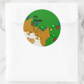 Jingle Claws Kerstcadeau Tag Sticker (Tas)