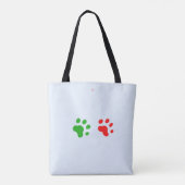 Jingle Claws Piepende Katten Vakantie Tote Bag (Achterkant)