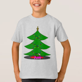 Jingle Claws Whimsical Kerstboom & Trein T-shirt
