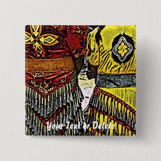 Jingle Dancers Ready-Button Vierkante Button 5,1 Cm (Voorkant)